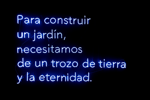 PARA CONSTRUIR UN JARDIN NECESITAMOS DE LA TIERRA Y LA ETERNIDAD